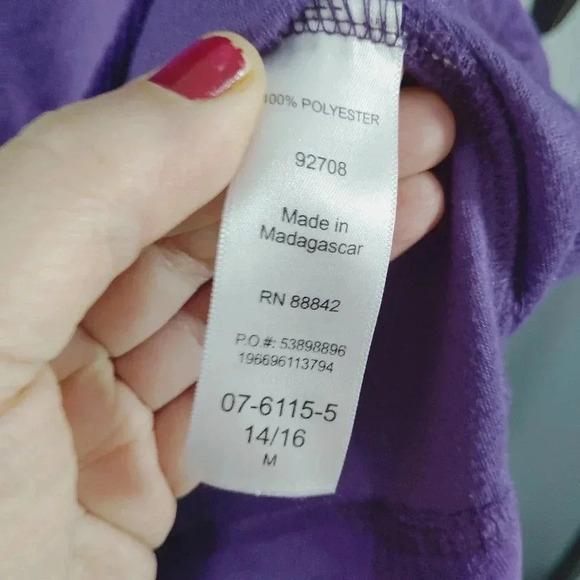 Woman Within Velvet Top Long Sleeve Royal Purple Soft Cozy - Picture 14 of 16